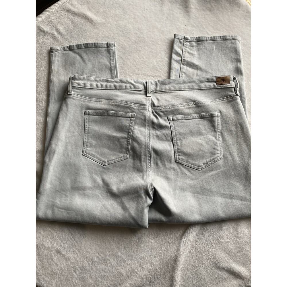 Ralph Lauren Light Blue Denim Relaxed Straight Leg Blue Jeans Size 18W Women's